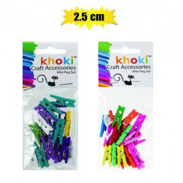 ART+CRAFT MINI WOODEN PEG CLIP 20PC