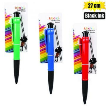 PEN NOVELTY GIANT 27CM ASST COLOUR BODY
