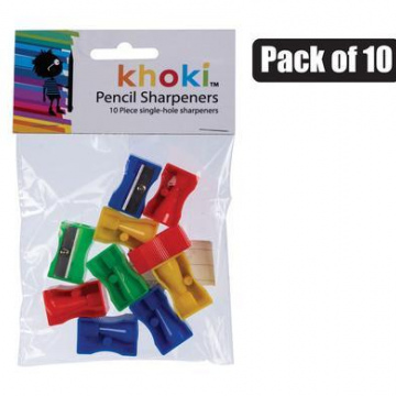 PENCIL SHARPNER SINGLE PL PACK 10