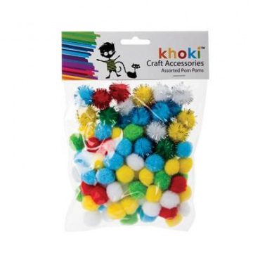 ART+CRAFT ACCESSORIES GLITTER POM POMS