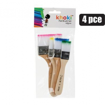 ART+CRAFT BRUSH SET FLAT 4PC
