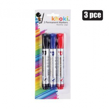  MARKER PERMANENT ROUND TIP PACK-OF-3